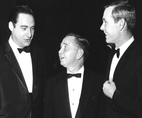0. Carl_Albert_speaking_with_Sid_Caesar_and_Johnny_Carson by Carl Albert Research and Studies Center, Congressional Collection via Wikimedia Commons