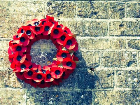 Remembrance Day poppy wreath