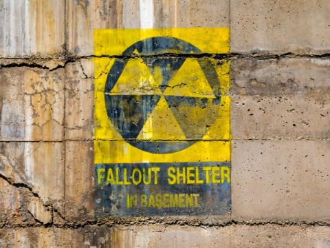 Nuclear fallout shelter sign