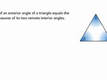 Calculating Measurement of Exterior Angles of Triangles Using Substitution 