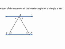 Finding Measures of Interior Angles of a Triangle 