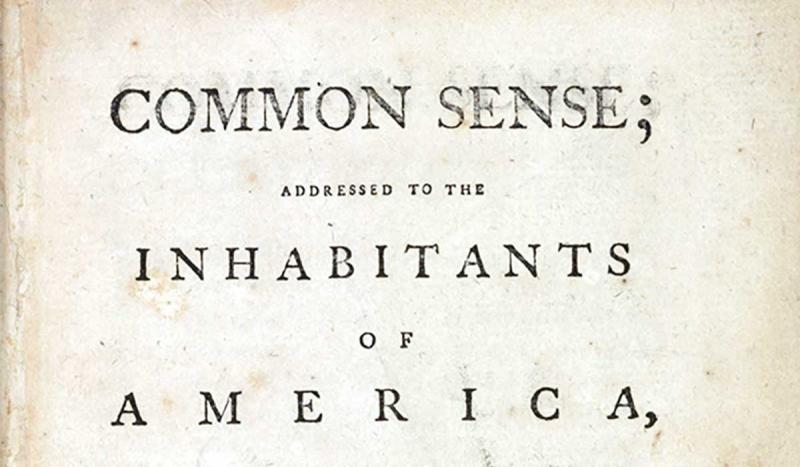 Thomas Paine's Common Sense, which greatly influenced the authors of the Declaration of Independ
