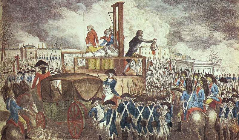 King Louis XVI was guillotined for treason.