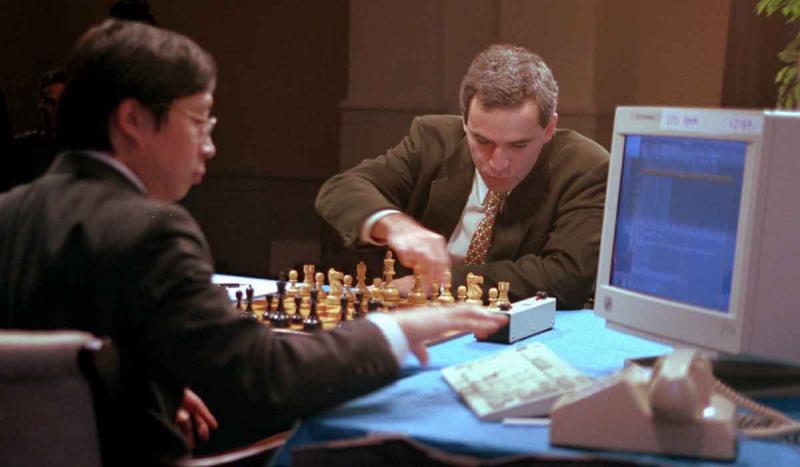 Chess champion Garry Kasparov beat the IBM computer, Deep Blue, winning the six-game match.