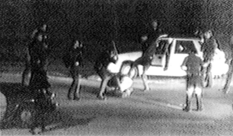 Rodney King's vicious beating by Los Angeles police officers was caught on videotape.