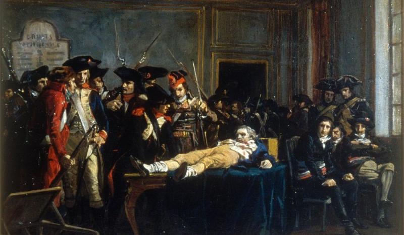 Robespierre, one of the leading figures of the French Revolution, was sent to the guillotine. 
