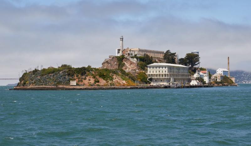 The first inmates arrived at the federal prison on Alcatraz Island in San Francisco Bay.