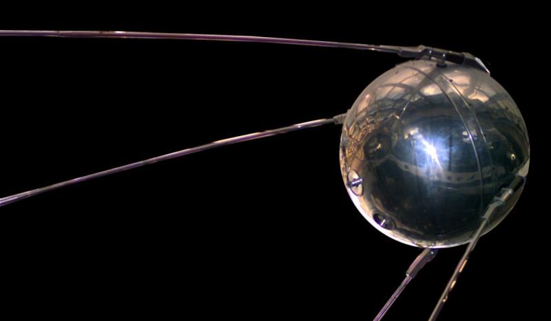 The Soviet Union launched the first artificial satellite, Sputnik, into orbit around the earth, ushe