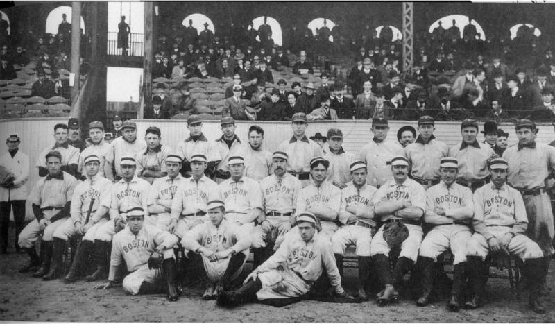 Boston defeated Pittsburgh in the first World Series.