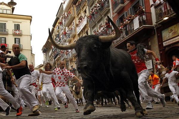 Pamplona hosts its annual celebration of San Fermin. 